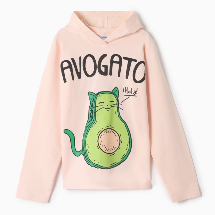 Толстовка для девочек, цвет бежевый , рост 158 см