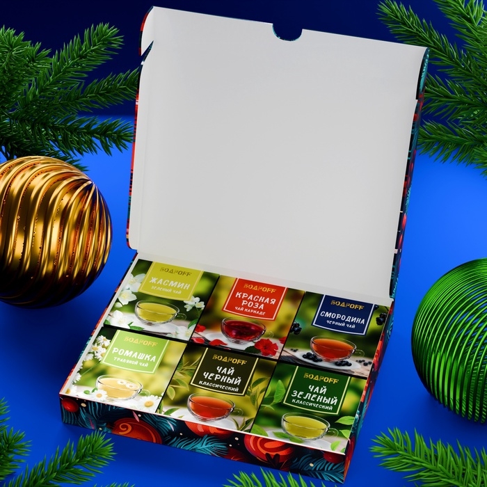 Новогодний подарочный набор чая Новогодний подарочный набор чая "Новогодние шары", 36 пакетиков, 72 г