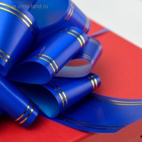 Бант-шар №5 "Золотые полосы", цвет синий Бант-шар №5 "Золотые полосы", цвет синий