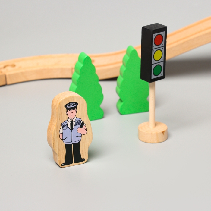 Железная дорога &laquo;Большое путешествие&raquo;, с мостом, 39 деталей, 27,5 &times; 27,5 &times; 5,6 см