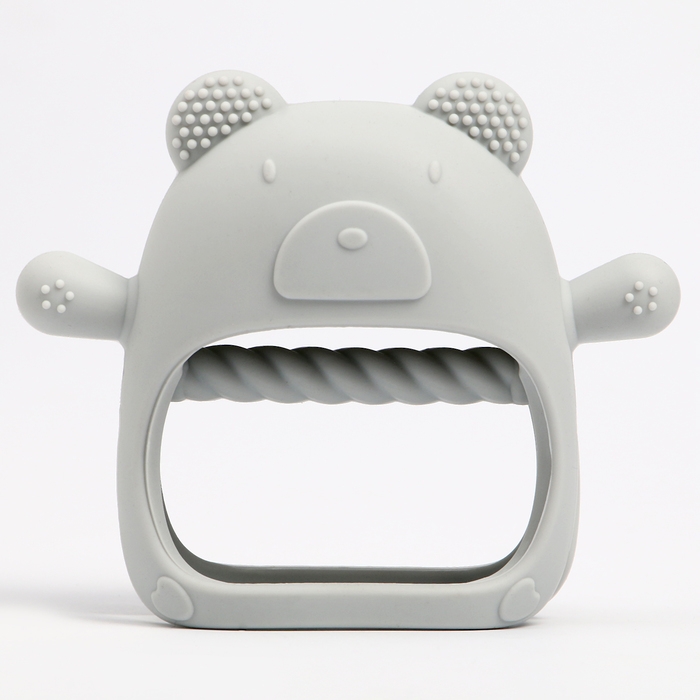 Прорезыватель зубной «Мишка», в форме соска, цвет серый Прорезыватель зубной «Мишка», в форме соска, цвет серый