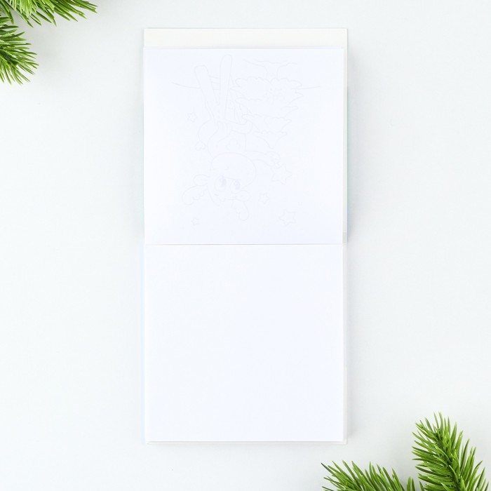 Подарочный набор новогодний, блокнот и восковые мелки &laquo;С новым годом&raquo;