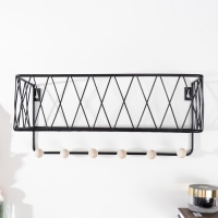 Крючки декоративные металл "Сеть" чёрный 15,5х12х35 см Крючки декоративные металл "Сеть" чёрный 15,5х12х35 см