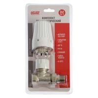 Комплект термостатический Ogint , для радиатора, 2в1, прямой, 1/2", PN10, М30х1.5, 6-28&deg;С