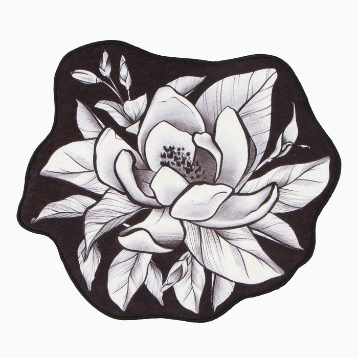 Коврик для ванной Этель Magnolia 53х63±2см см, 100% п/э, велюр Коврик для ванной Этель Magnolia 53х63±2см см, 100% п/э, велюр