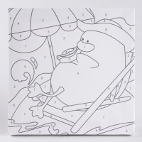 Картина по номерам для детей &laquo;Утка на отдыхе&raquo;, 17х17 см