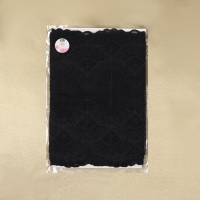 Кружевная эластичная ткань, 180 мм &times; 2,7 &plusmn; 0,5 м, цвет чёрный