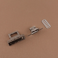 Застёжка для сумки, 3,9 &times; 2,6 см, цвет жемчужный серебряный