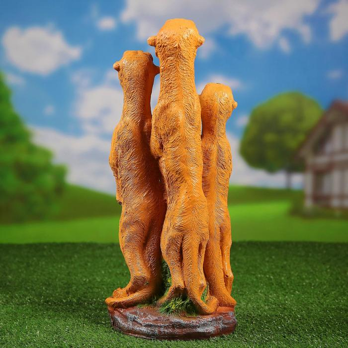 Садовая фигура Садовая фигура "Сурикаты четверка" 16х22х49см