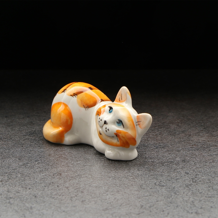 Статуэтка фарфоровая &laquo;Котя Муся&raquo;, рыжая, 9см