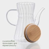 Чайник заварочный стеклянный с бамбуковой крышкой BellaTenero «Эко. Восток», 800 мл, 18×11,5×17 см Чайник заварочный стеклянный с бамбуковой крышкой BellaTenero «Эко. Восток», 800 мл, 18×11,5×17 см