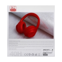 Наушники MZ300, беспроводные, полноразмерные, микрофон, BT 5.3, 400 мАч, красные Наушники MZ300, беспроводные, полноразмерные, микрофон, BT 5.3, 400 мАч, красные