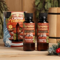 Набор ароматизаторов 2 шт по 100 мл "С новым годом!", пихта, лимон, мята Набор ароматизаторов 2 шт по 100 мл "С новым годом!", пихта, лимон, мята