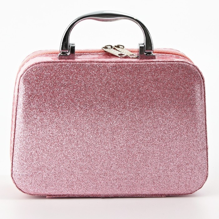 Набор детской косметики в чемодане &laquo;Самой красивой&raquo;, тени, резинки для волос, блески для губ, глиттер, лаки для ногтей, наклейки, пилочка, расчёска, кисти, косметичка