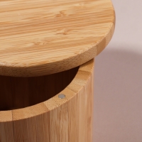 Органайзер для хранения «BAMBOO», с крышкой, раздвижной, d = 12 × 10,5 см, цвет коричневый Органайзер для хранения «BAMBOO», с крышкой, раздвижной, d = 12 × 10,5 см, цвет коричневый