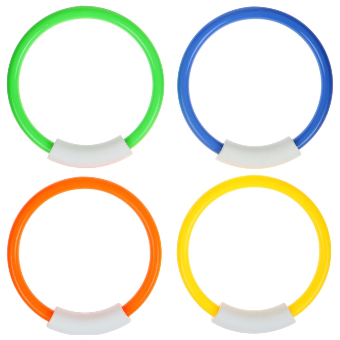 Набор для ныряния &laquo;На волне&raquo; &laquo;Кольца&raquo;, 4 предмета, цвет МИКС