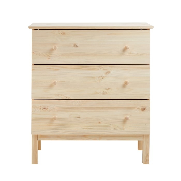 Комод TARVA 3, 76х92х40, Массив сосны