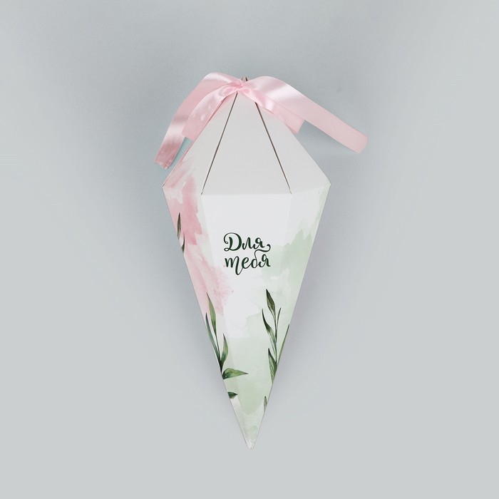 Переноска - шестиугольник для цветов «Для тебя!», белая 15 х 35 х 15 см Переноска - шестиугольник для цветов «Для тебя!», белая 15 х 35 х 15 см