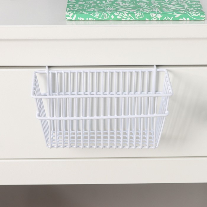 Корзина подвесная Доляна, 20&times;8&times;10 см, цвет белый