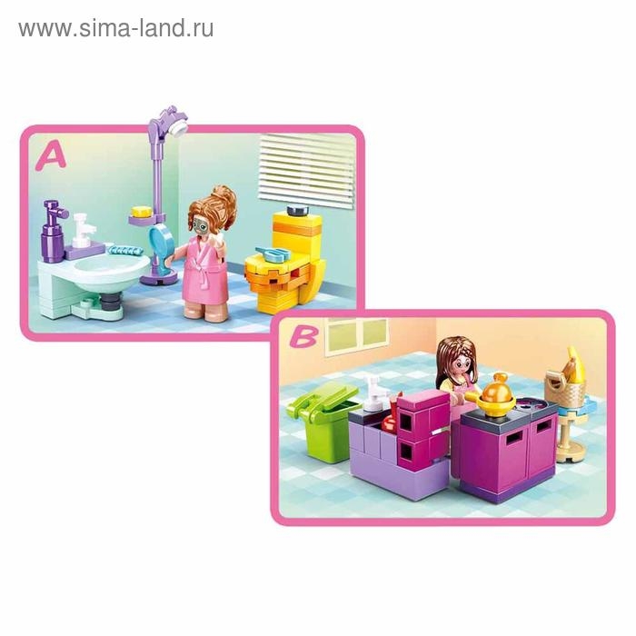 Конструктор Розовая мечта &laquo;Ванная комната&raquo;, 50 деталей