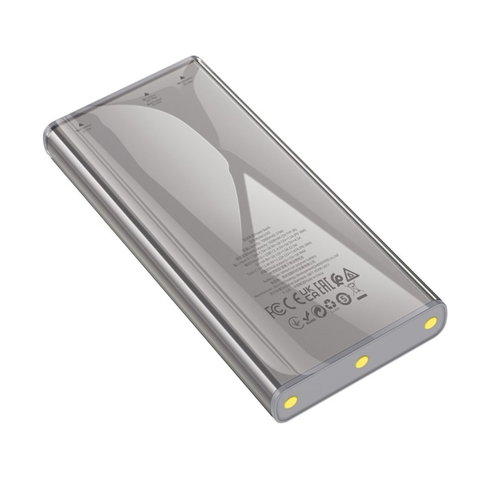 Внешний аккумулятор Hoco J103, 10000 мАч, USB/Type-C, 3 А, серый