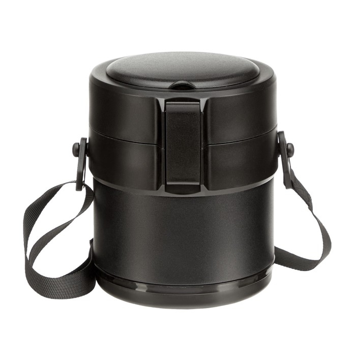 Термос для еды, 1.5 л, сохраняет тепло до 12 ч, черный