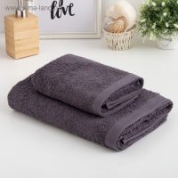 Полотенце махровое Этель &laquo;Терри&raquo; 70x140 см, серый