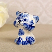 Сувенир &laquo;Кот Гав&raquo;, 6 см, гжель