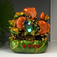 Фонтан настольный от сети, подсветка "Три карпа" 32х29х19 см Фонтан настольный от сети, подсветка "Три карпа" 32х29х19 см