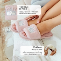 Тапочки женские с открытым носом размер 38-39, цвет розовый Тапочки женские с открытым носом размер 38-39, цвет розовый