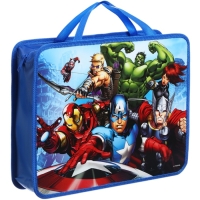 Папка пластиковая с ручками А4, на молнии, 75х330х260 мм, Мстители Папка пластиковая с ручками А4, на молнии, 75х330х260 мм, Мстители