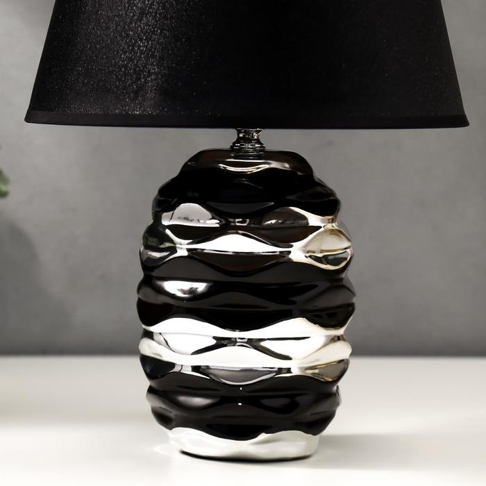 Лампа настольная 16425/1BK E14 40Вт черно-серебряный 22х22х36 см RISALUX