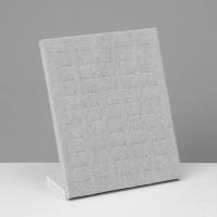 Подставка под кольца 50 мест, флок, цвет серый 20&times;9,7&times;24 см