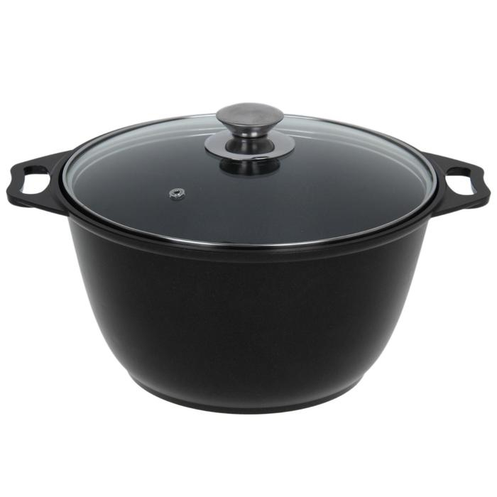 Кастрюля &laquo;Традиция&raquo;, 4 л, 32&times;26.5&times;14.3 см, антипригарное покрытие, цвет чёрный