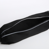 Сумка поясная на молнии, светоотражающие элементы, цвет чёрный Сумка поясная на молнии, светоотражающие элементы, цвет чёрный