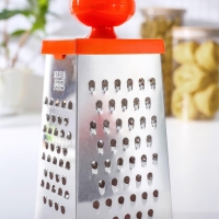 Тёрка Доляна &laquo;Комфорт&raquo;, 4 грани, с контейнером 450 мл, ручка круглая, 28&times;12&times;9 см, цвет МИКС