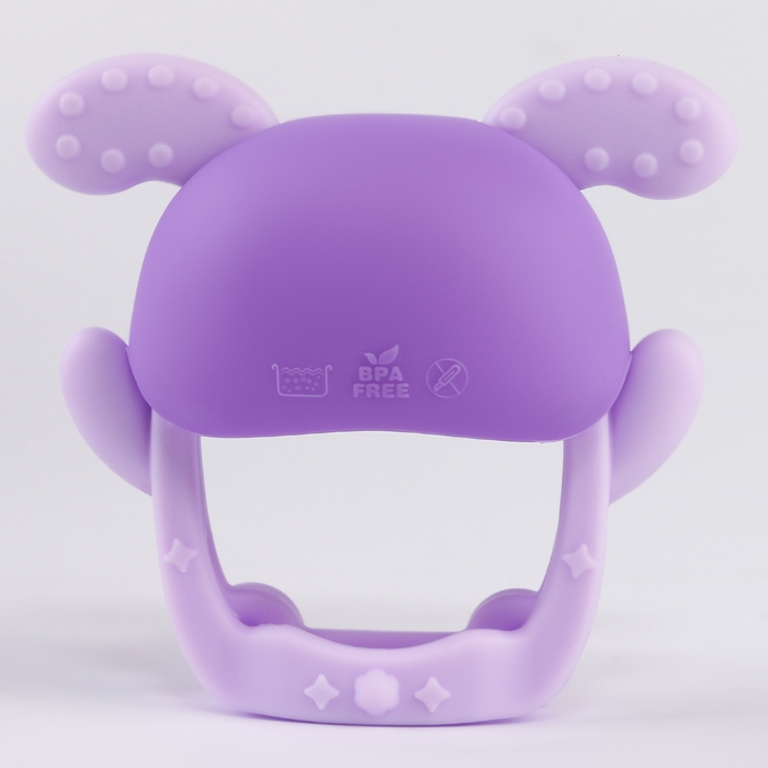 Прорезыватель силиконовый для зубов «Зайка», цвет фиолетовый Прорезыватель силиконовый для зубов «Зайка», цвет фиолетовый