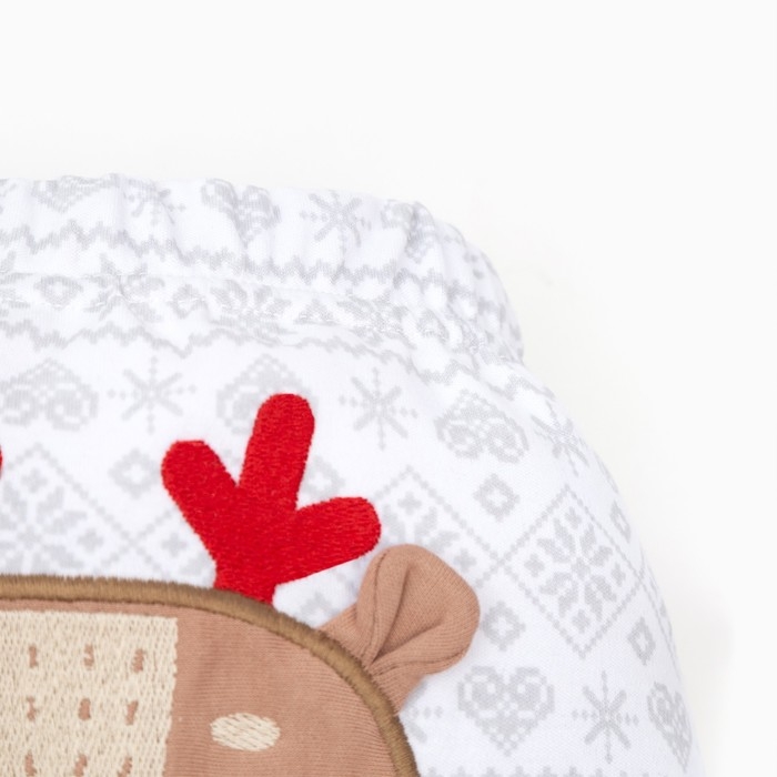 Ползунки-штанишки Крошка Я "Олень", рост 62-68 см, белый