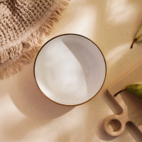 Салатник фарфоровый SL Home &laquo;Волнка в камне&raquo;, 1 л, d=19 см, цвет белый