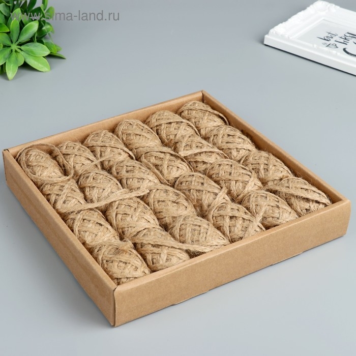 Тесьма декоративная текстиль Тесьма декоративная текстиль "Джут косичка" намотка 5 метров