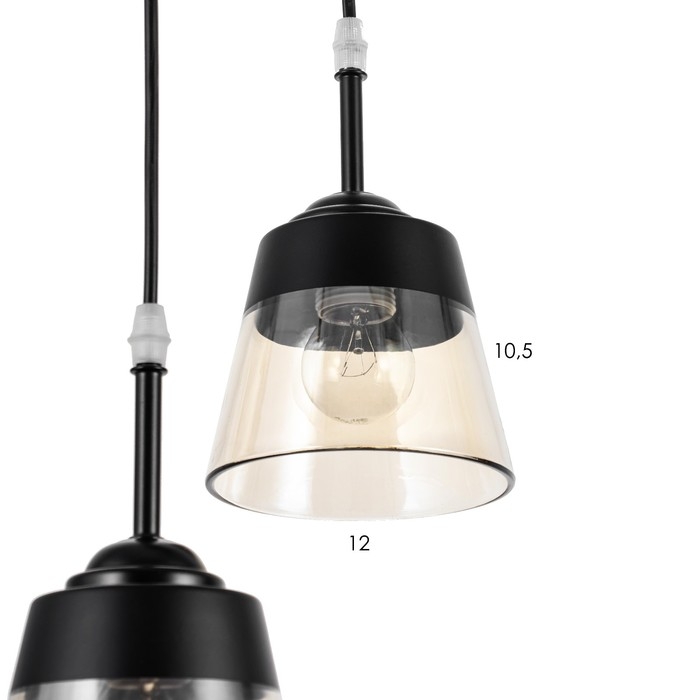 Светильник "Берн" 3хЕ27 40Вт черный 30х30х16-116 см