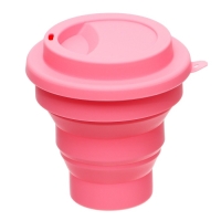 Стакан для рисования deVENTE. School, складной (силиконовый), розовый Стакан для рисования deVENTE. School, складной (силиконовый), розовый