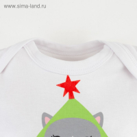 Боди Крошка Я "Winter party", рост 62-68 см, белый