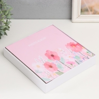 Фотоальбом на 100 фото 10х15 см "Розовые цветы" 22х4х23 см Фотоальбом на 100 фото 10х15 см "Розовые цветы" 22х4х23 см