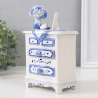 Сувенир керамика музыкальный "Старинный комод с вазой с цветами" 7,5х10,6х18 см Сувенир керамика музыкальный "Старинный комод с вазой с цветами" 7,5х10,6х18 см