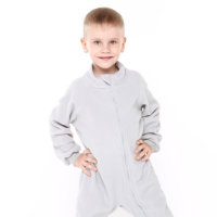 Комбинезон воротник-стойка, цвет микс/серый, рост 92-98 см