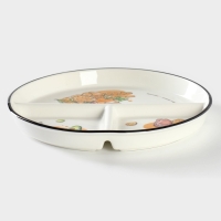 Тарелка фарфоровая для правильного питания Доляна, d=23 см Тарелка фарфоровая для правильного питания Доляна, d=23 см