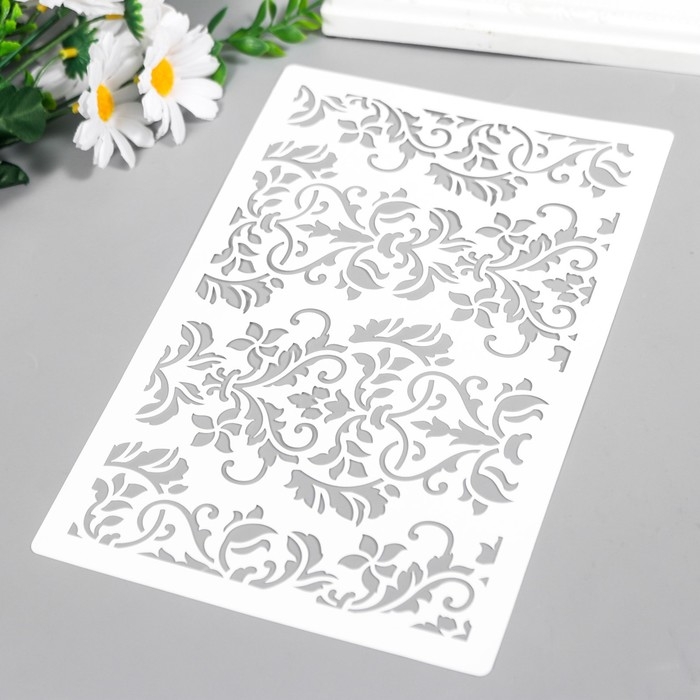 Трафарет пластиковый Трафарет пластиковый "Узорчик" 24х16 см