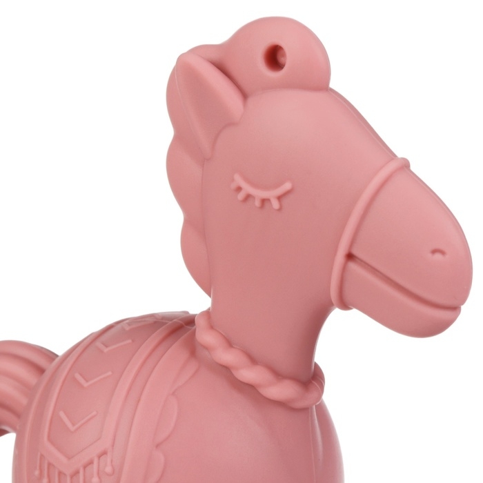 Игрушка - прорезыватель силиконовый с погремушкой «Лошадка», цвет розовый, Крошка Я Игрушка - прорезыватель силиконовый с погремушкой «Лошадка», цвет розовый, Крошка Я