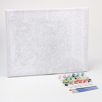 Картина по номерам на холсте с подрамником &laquo;Маки на окне&raquo;, 40 х 50 см